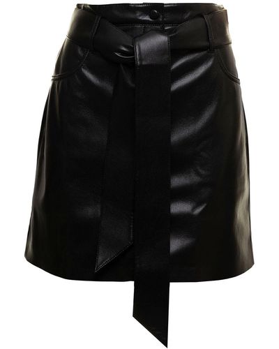 Nanushka Meda Skirt In Vegan Leather Woman - Black