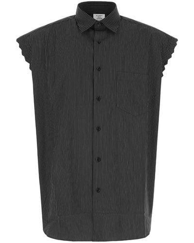 Vetements Ribbed Poplin Shirt - Black