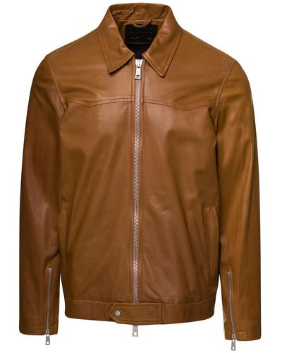Giorgio Brato Western Jacket With Two-Way Zip - Brown