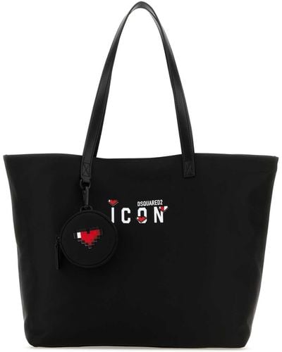 DSquared² Nylon Icon Shopping Bag - Black