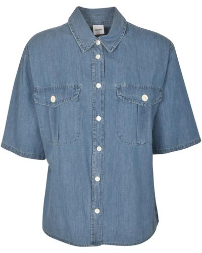 Aspesi Short-Sleeved Shirt - Blue
