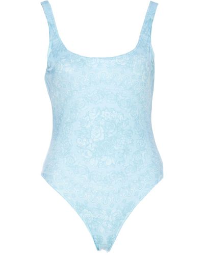 Versace Barocco Print Swimwear One-Piece - Blue