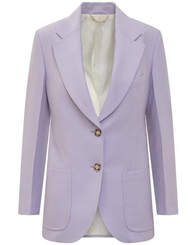 Victoria Beckham Single-Breasted Blazer - Purple
