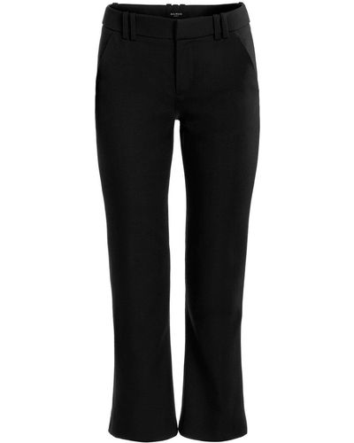 Balmain Flared Cropped Pants - Black