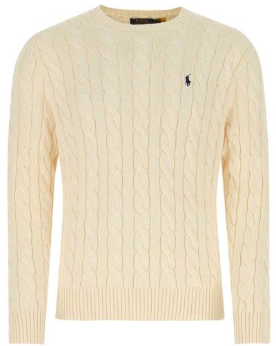 Polo Ralph Lauren Ivory Cotton Sweater - Natural