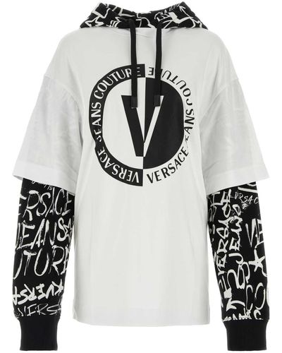 Versace Jeans Couture Two-Tone Cotton Sweatshirt - Black