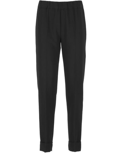 D.exterior Trousers With Pleats - Black