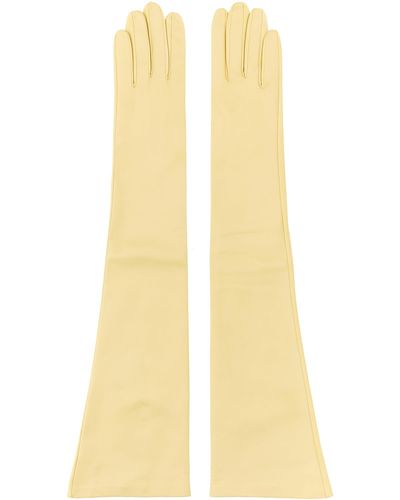 Jil Sander Long Gloves. - Yellow