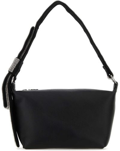 Kara Nappa Leather Shoulder Bag - Black