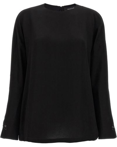Fabiana Filippi Cufflinks Detail Blouse Shirt, Blouse - Black