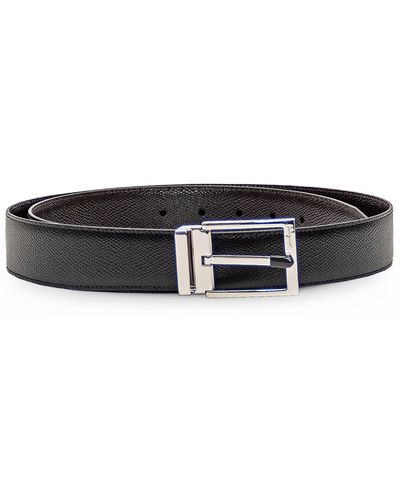 Ferragamo Reversible Leather Belt - White