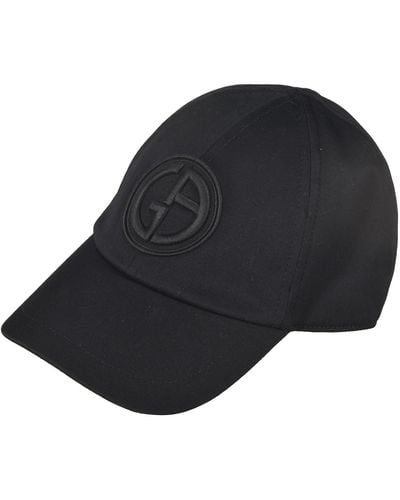 Giorgio Armani Bold Logo Baseball Hat - Blue