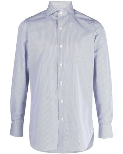 Finamore 1925 And Light Cotton Shirt - Blue