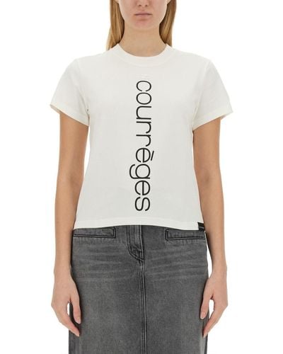 Courreges T-Shirt With Logo - White