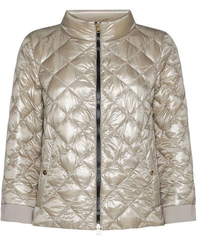 Herno Quilted Nylon Down Bomber Jacket - Gray