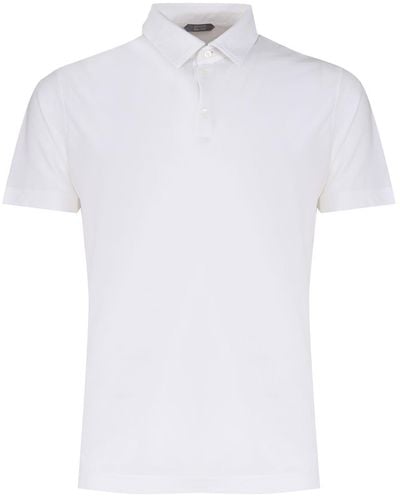 Zanone Polo Shirt In Cotton - White
