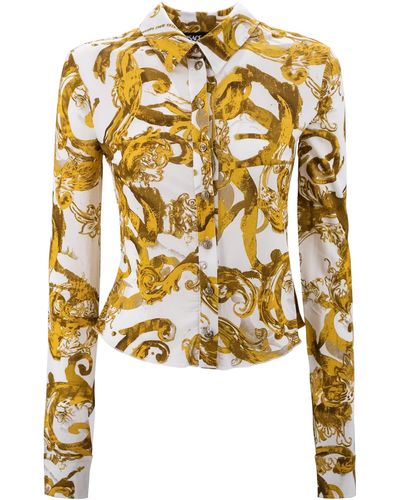 Versace Watercolour Couture Shirt - Metallic