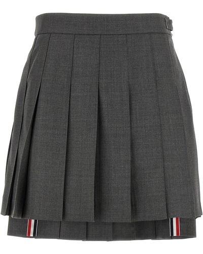 Thom Browne 'Uniform' Mini Skirt - Gray