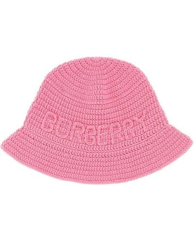 Burberry Pink Crochet Bucket Hat
