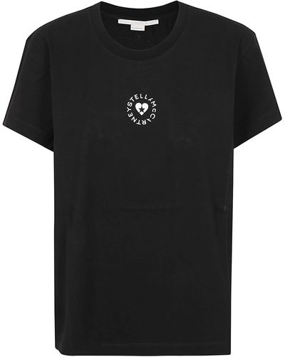 Stella McCartney Iconic Mini Heart T-Shirt - Black