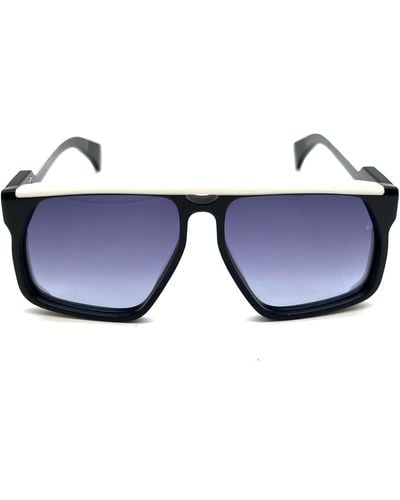 Jacques Marie Mage Square Frame Sunglasses - Blue