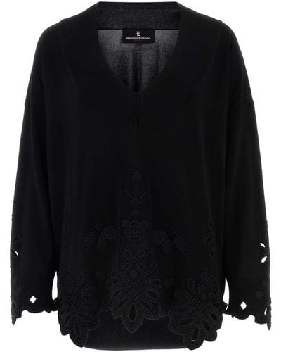 Ermanno Scervino Viscose Blend Sweater - Black