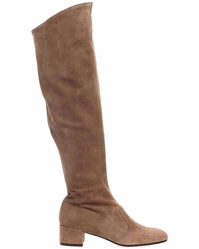 L'Autre Chose Suede Boots - Brown