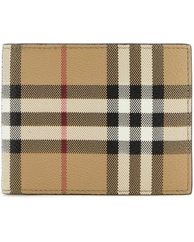 Burberry Printed E-Canvas Wallet - Natural