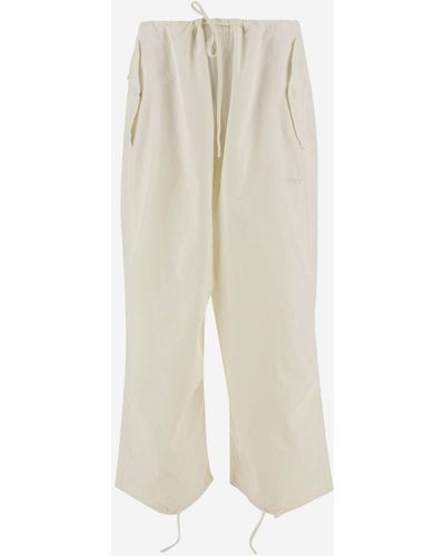 Autry Cotton Pants With Logo - White