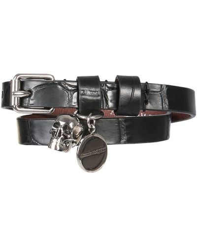 Alexander McQueen Double Twist Bracelet - Black