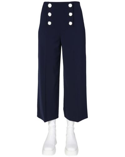Boutique Moschino Wide Leg Trousers - Blue