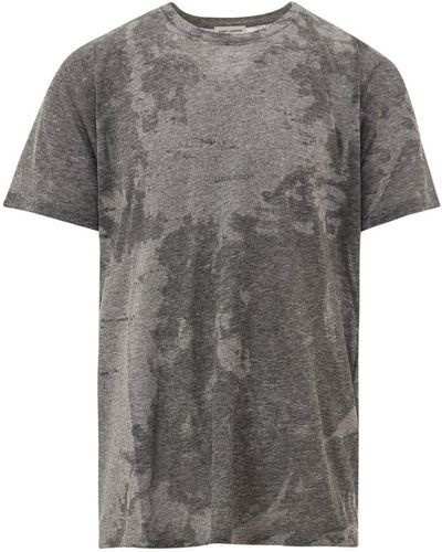 Saint Laurent Cotton T-shirt - Gray