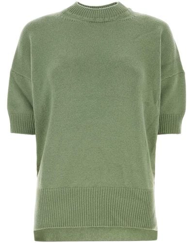 Jil Sander Pastel Wool Sweater - Green