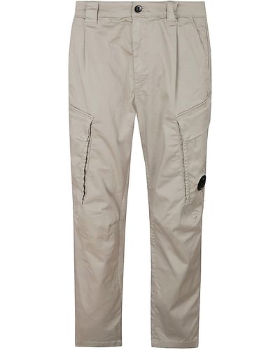 C.P. Company Satin Stretch Cargo Trousers - Grey