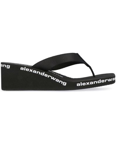 Alexander Wang Logo Printed Sandals - Black