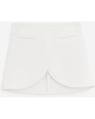 Courreges Ellipse Twill Skirt - White