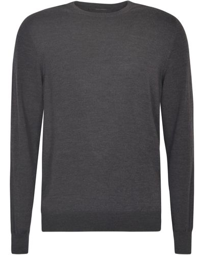 Tagliatore Round Neck Sweater - Gray