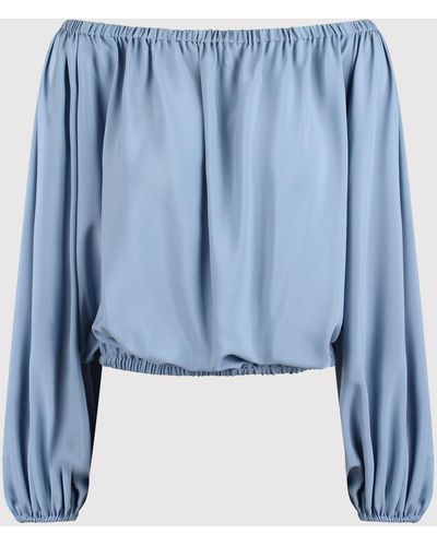 FEDERICA TOSI Blouse With Square Neckline - Blue