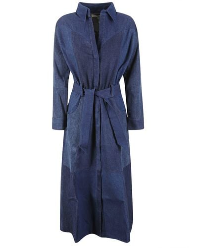E.L.V. Denim Classic Denim Dress - Blue