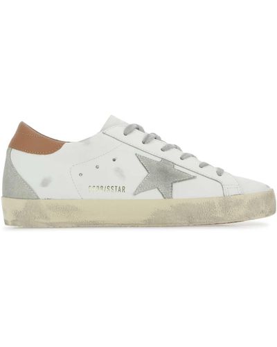 Golden Goose Leather Super-Star Classic Trainers - White