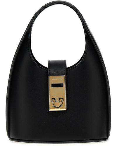 Ferragamo Mini Hobo Handbag - Black