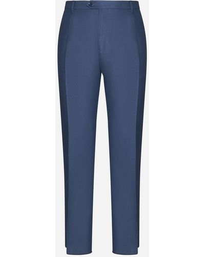 Etro Linen Trousers - Blue