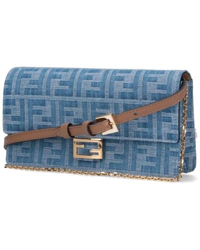 Fendi Baguette Crossbody Wallet - Blue