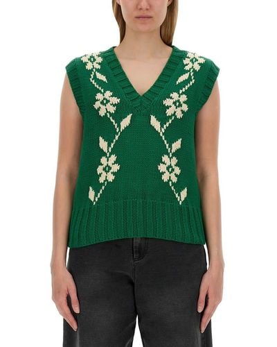 YMC Knitted Vest - Green