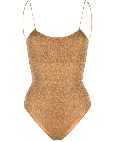 Oséree Toffee Lumiere Maillot One-Piece Swimsuit - Brown