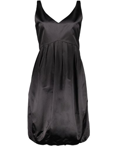Burberry Silk Midi-Dress - Black