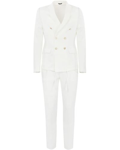 Daniele Alessandrini Double-Breasted Suit - White