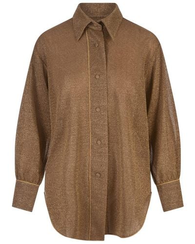 Oséree Toffee Lumiere Long Shirt - Brown