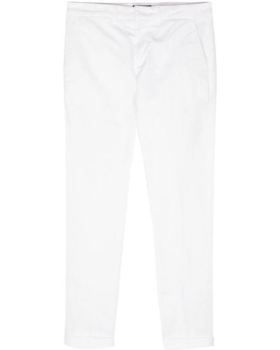 Fay Stretch-Cotton Capri Pants - White