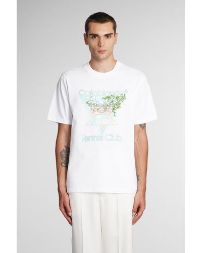 Casablancabrand Tennis Club Graphic-print Organic-cotton T-shirt X - White